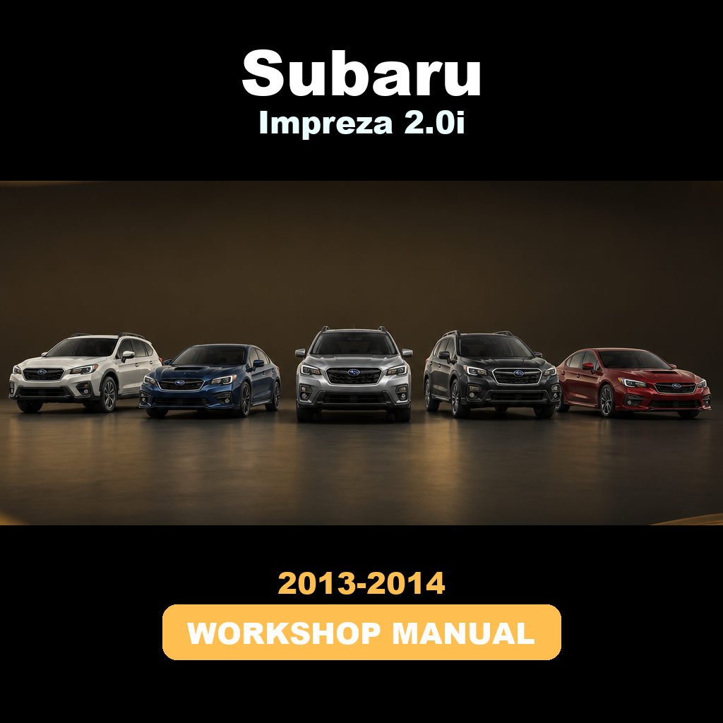 SUBARU Impreza 2.0i Complete Workshop Service Repair Manual 2013 2014