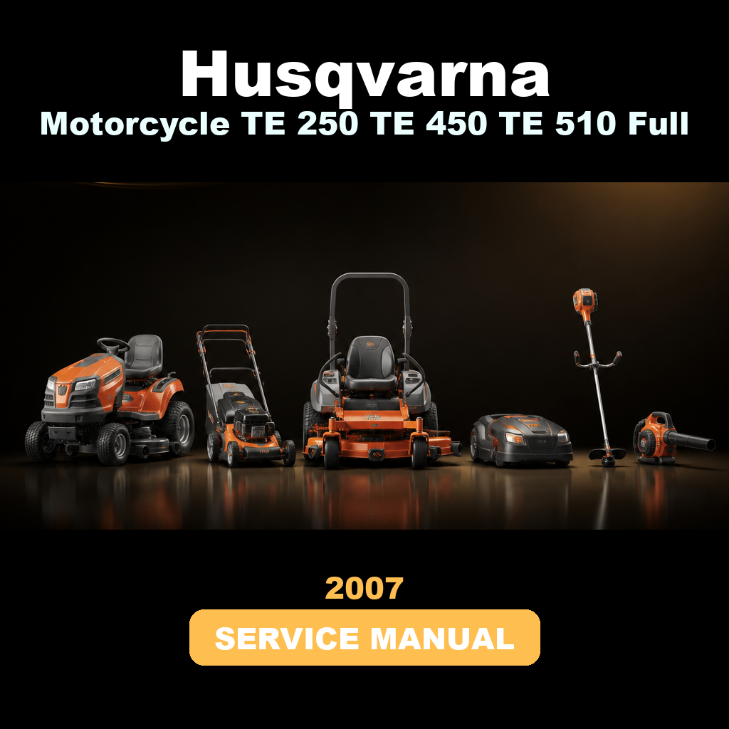 HUSQVARNA Motorcycle TE 250 TE 450 TE 510 Full Service & Repair Manual 2007