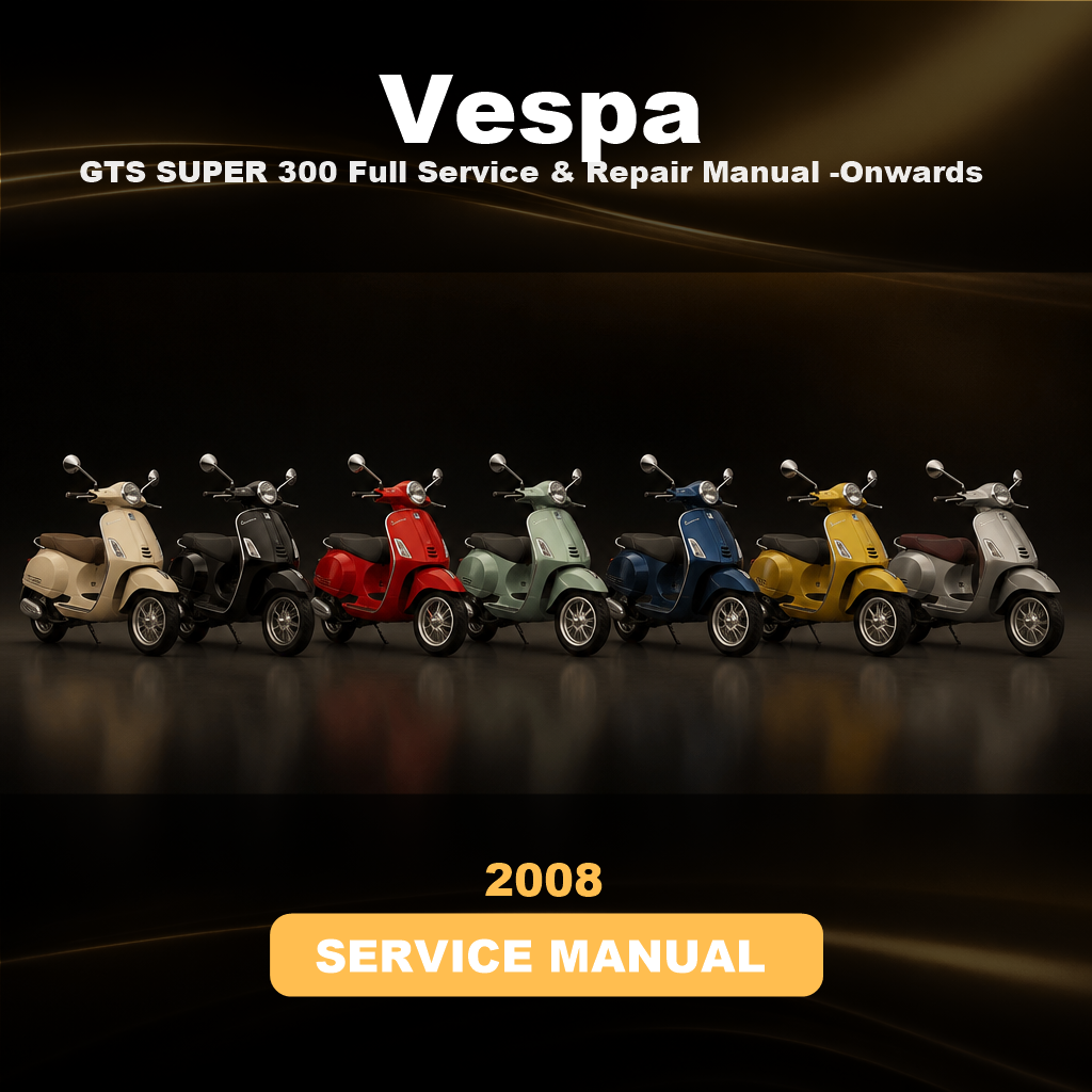 VESPA GTS SUPER 300 Full Service & Repair Manual 2008-Onwards