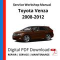 Toyota Venza 2008-2012 Service Workshop Manual