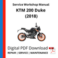 KTM 200 Duke (2018) Service Workshop Manual