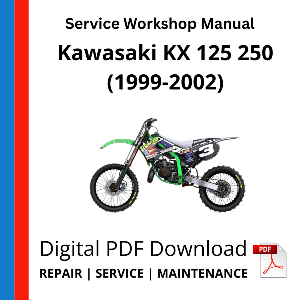Kawasaki KX 125 250 (1999-2002) Service Workshop Manual