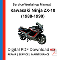 Kawasaki Ninja ZX-10 (1988-1990) Service Workshop Manual