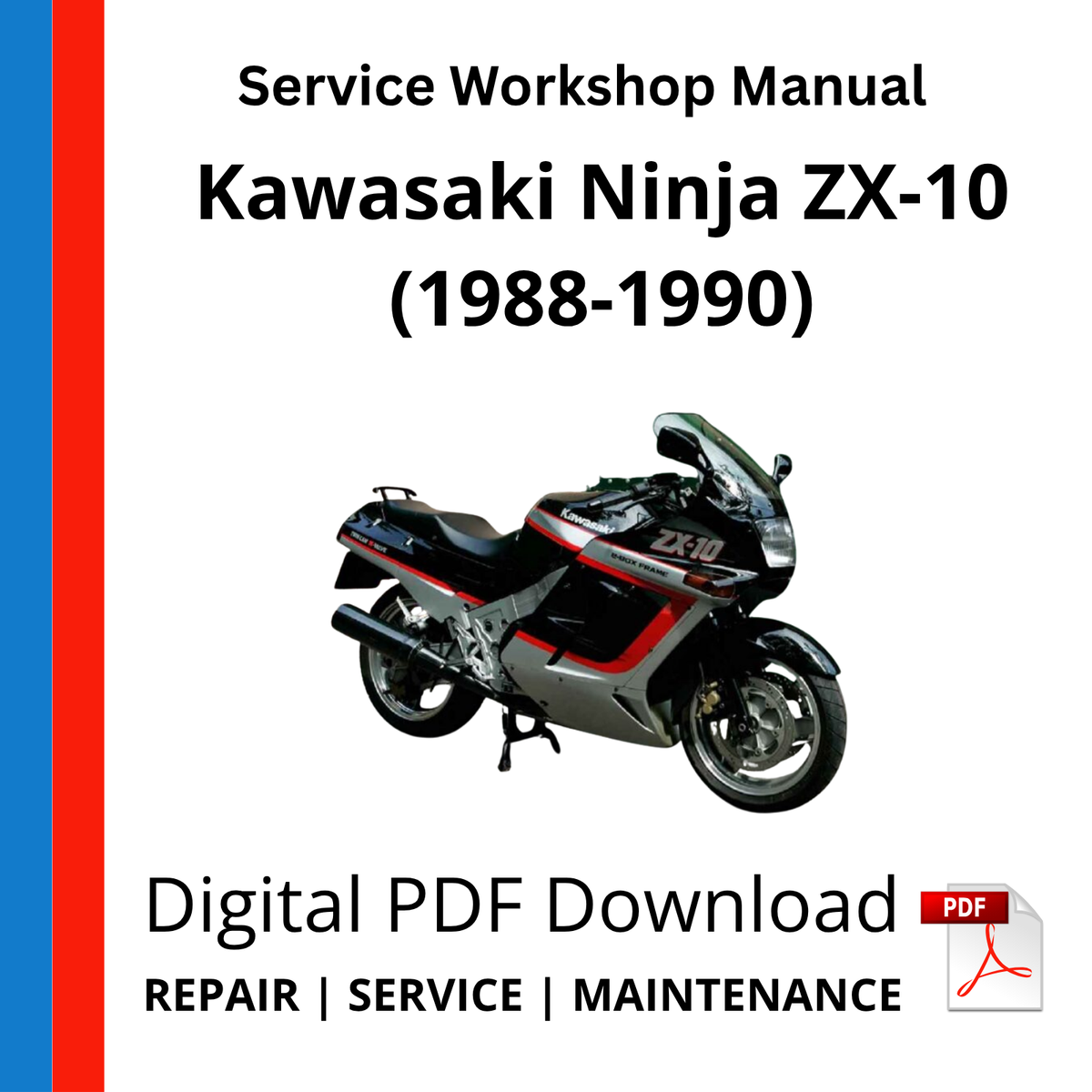 Kawasaki Ninja ZX-10 (1988-1990) Service Workshop Manual