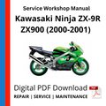 Kawasaki Ninja ZX-9R ZX900 (2000-2001) Service Workshop Manual