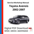 Toyota Avensis 2002-2007 Service Workshop Manual