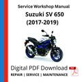 Suzuki SV 650 (2017-2019) Service Workshop Manual