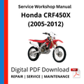 Honda CRF450X (2005-2012) Service Workshop Manual