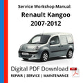 Renault Kangoo X61 2007-2012 Service Workshop Manual