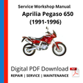 Aprilia Pegaso 650 (1991-1996) Service Workshop Manual