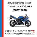 Yamaha R1 YZF-R1 (2007-2008) Service Workshop Manual