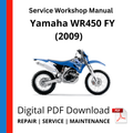 Yamaha WR450 FY (2009) Service Workshop Manual