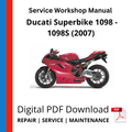 Ducati Superbike 1098 - 1098S (2007) Service Workshop Manual