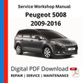Peugeot 5008 2009-2016 Service Workshop Manual