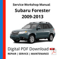 Subaru Forester SH 2009-2013 Service Workshop Manual