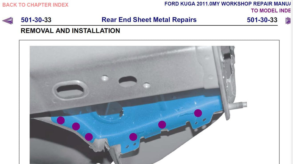 Ford Kuga 2008-2013 Service Workshop Manual
