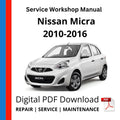 Nissan Micra K13 2010-2016 Service Workshop Manual