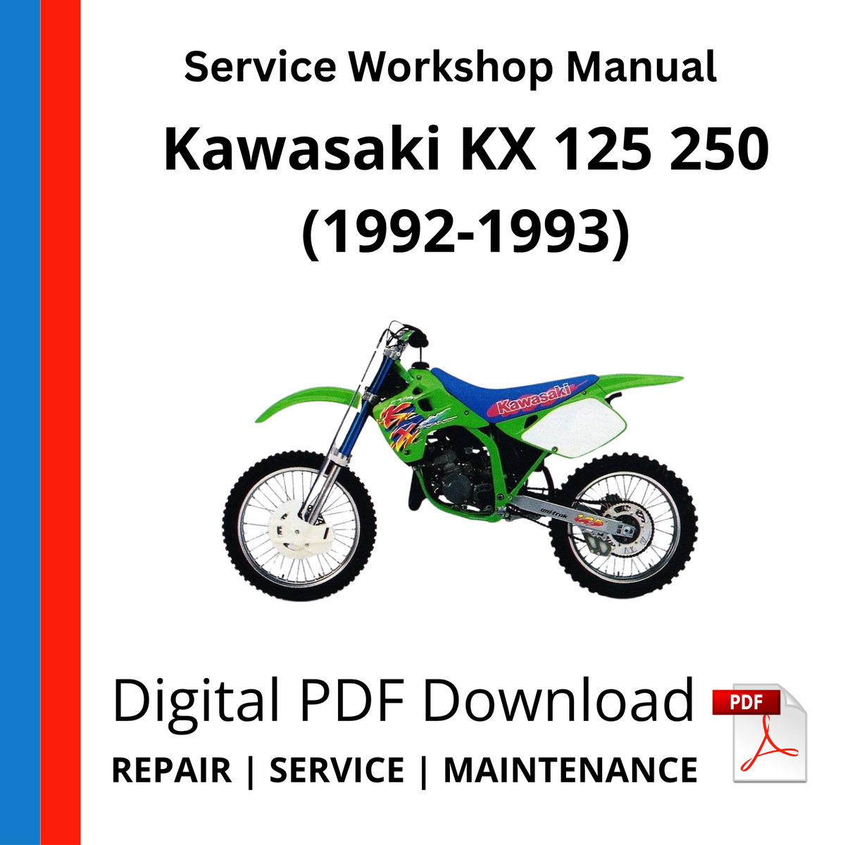 Kawasaki KX 125 250 (1992-1993) Service Workshop Manual