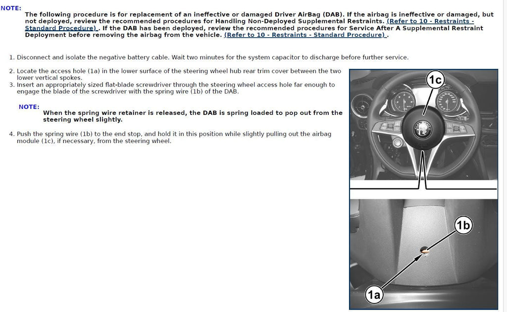 Alfa Romeo Stelvio 2020-2024 Service Workshop Manual