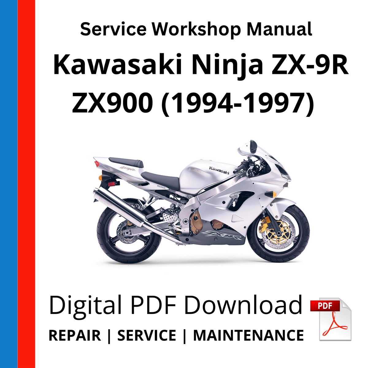 Kawasaki Ninja ZX-9R ZX900 (1994-1997) Service Workshop Manual