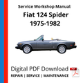 Fiat 124 Spider 1975-1982 Service Workshop Manual
