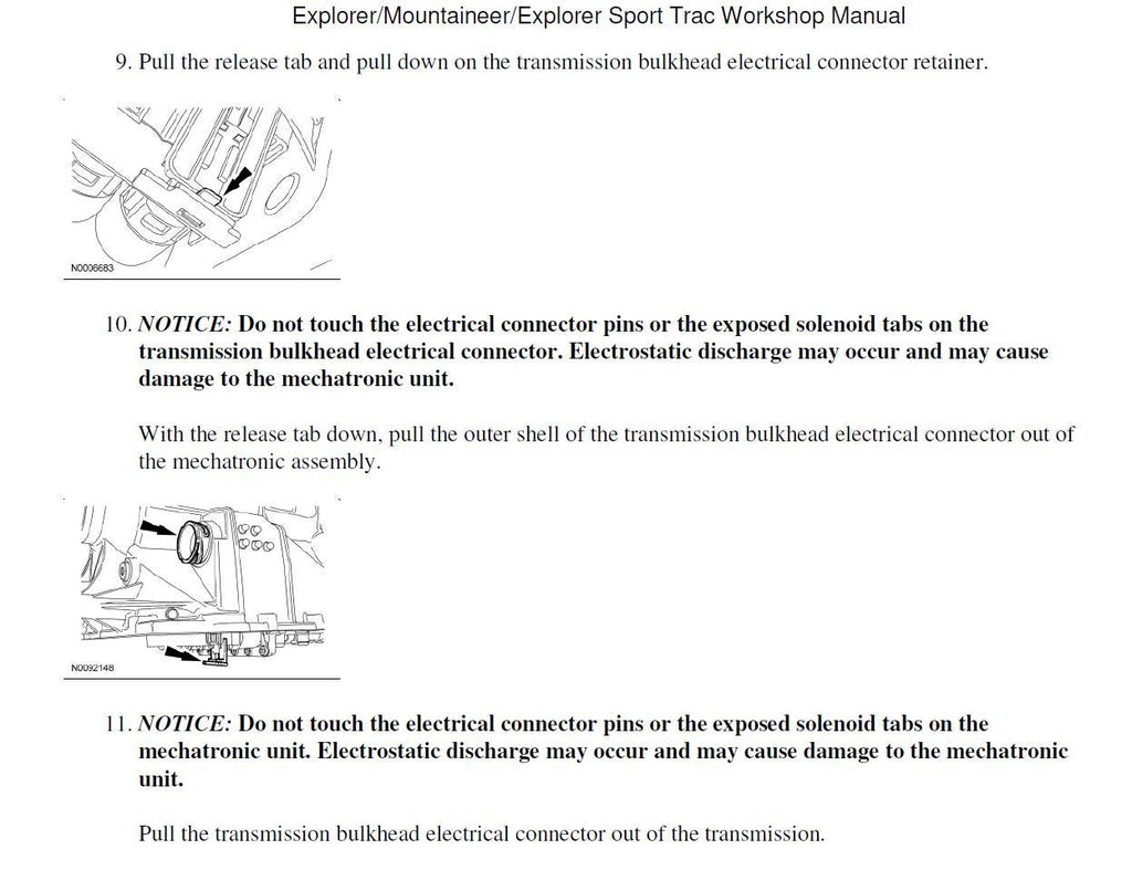 Ford Explorer 2006-2010 Service Workshop Manual