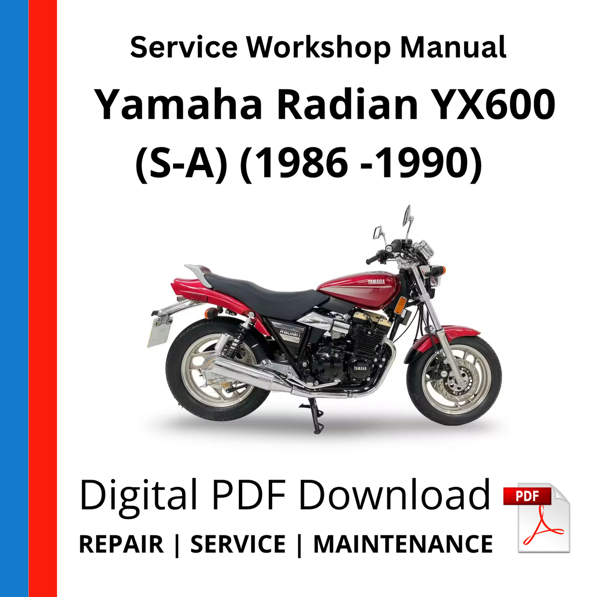 Yamaha Radian YX600 (S-A) (1986 -1990) Service Workshop Manual