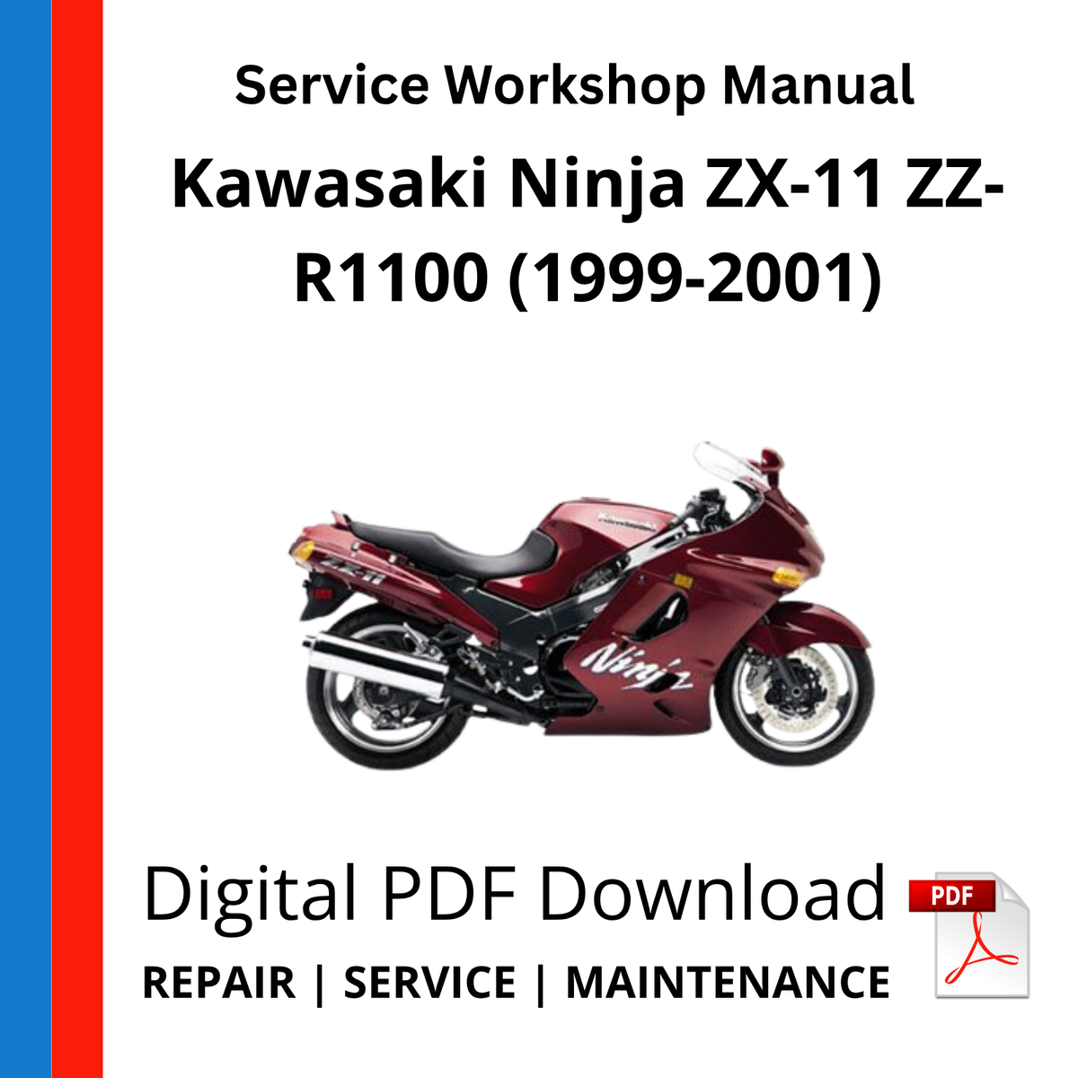 Kawasaki Ninja ZX-11 ZZ-R1100 (1999-2001) Service Workshop Manual