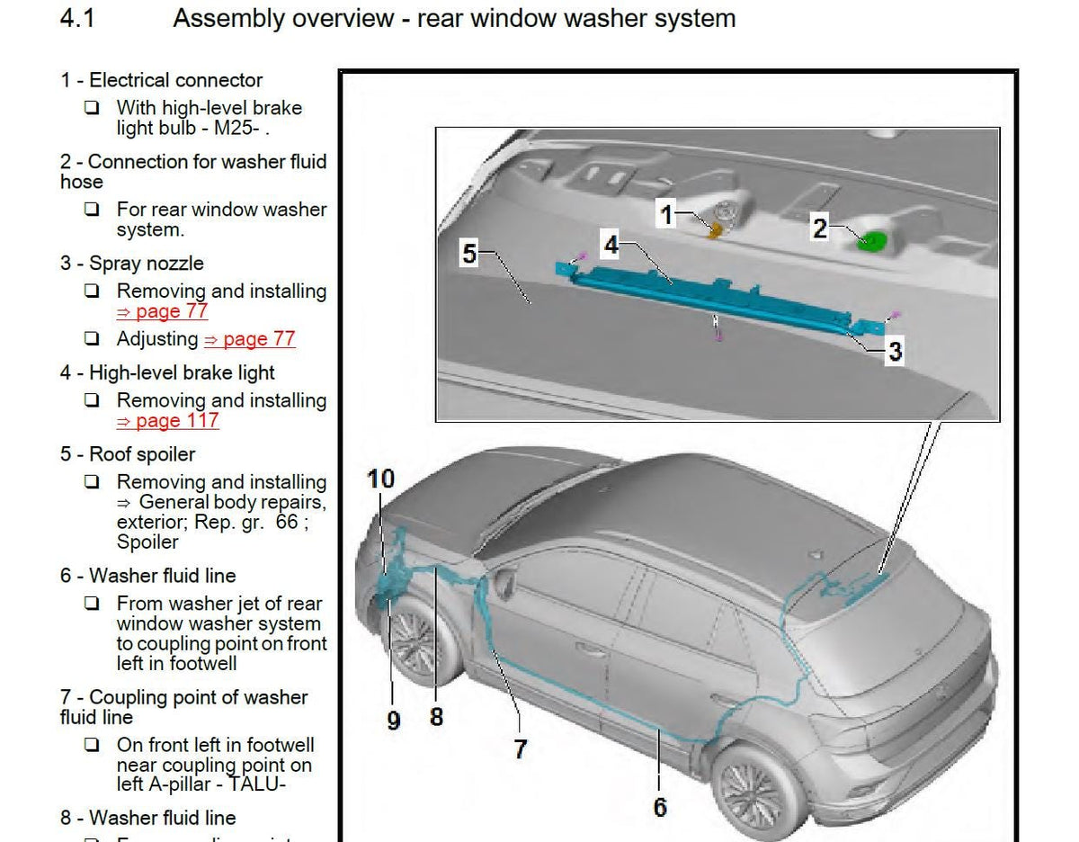 Volkswagen T-Roc 2017-2021 Service Workshop Manual