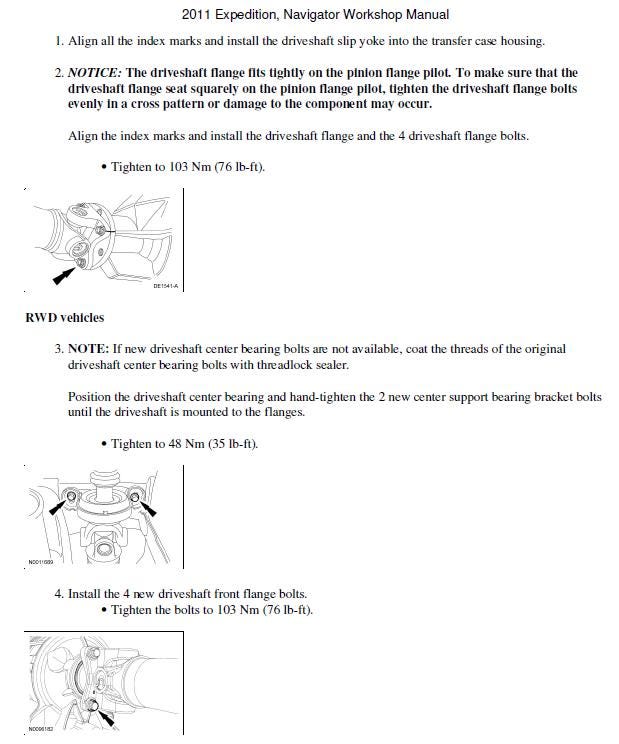 Ford Expedition 2008-2011 Service Workshop Manual