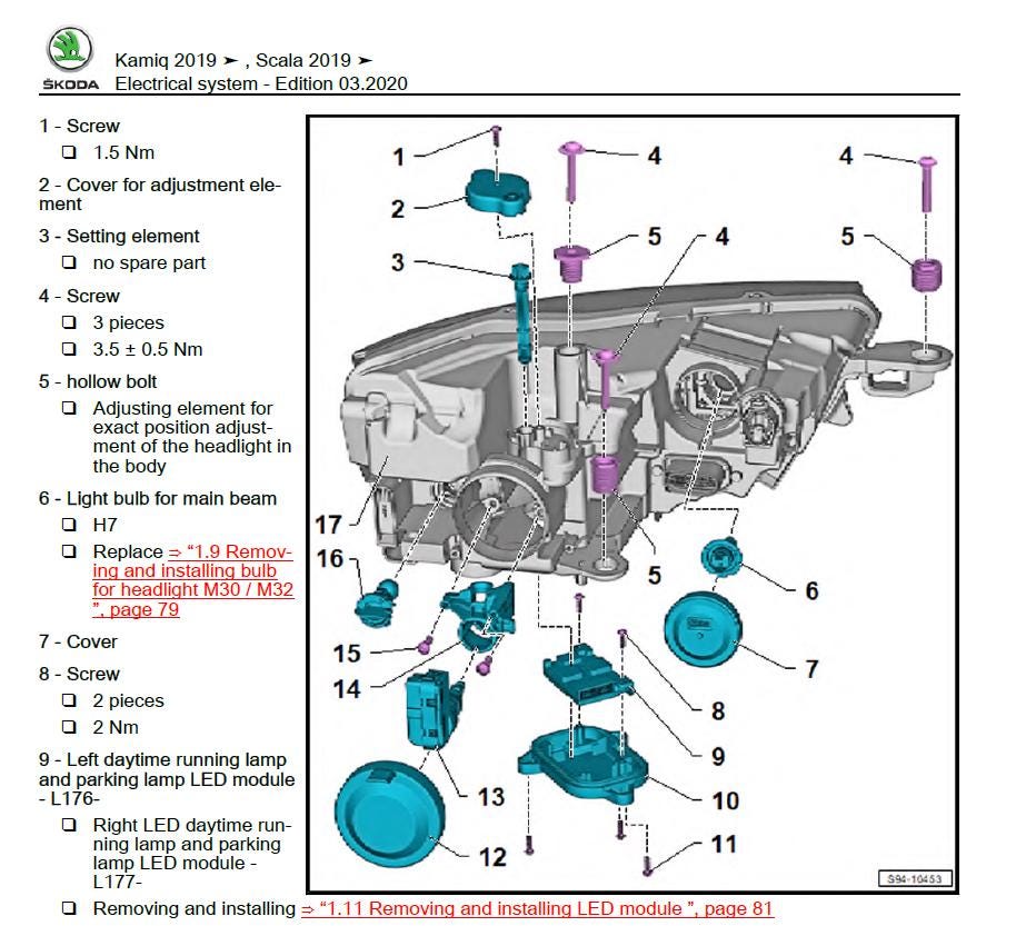Skoda Kamiq 2019-2023 Service Workshop Manual